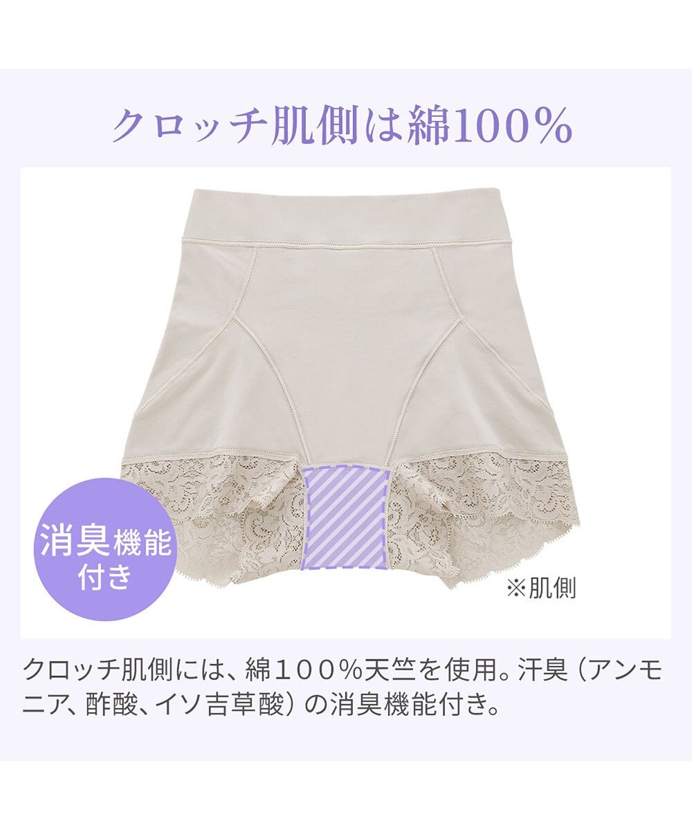 BRADELIS New York 【BRADELIS NewYork peace】すっぽりフィット綿混一分丈ショーツ25 深め 伸縮性抜群 ボーイレッグ 