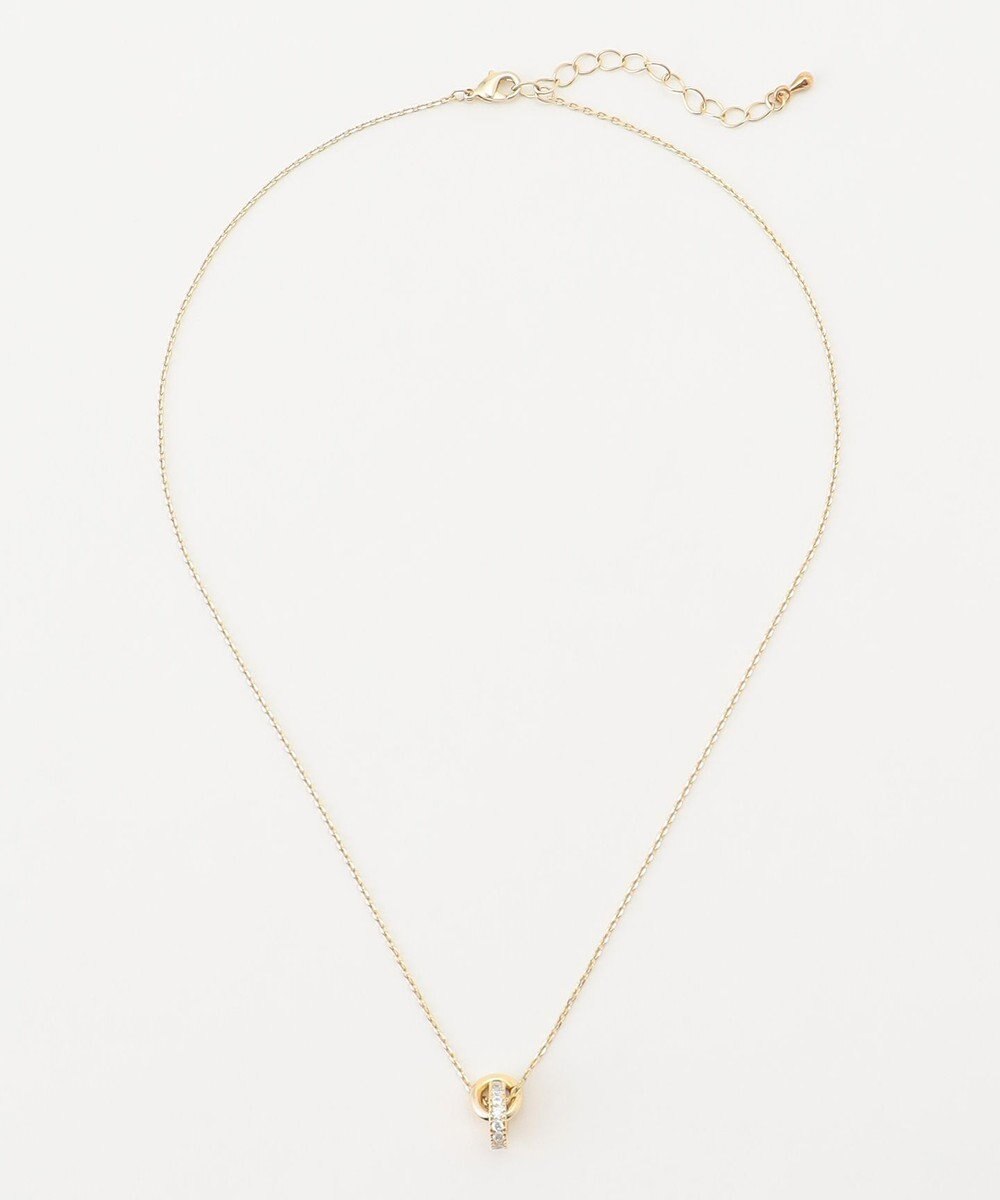 ANY SIS 【全方位 好印象】ダブルリングストーン ネックレス 