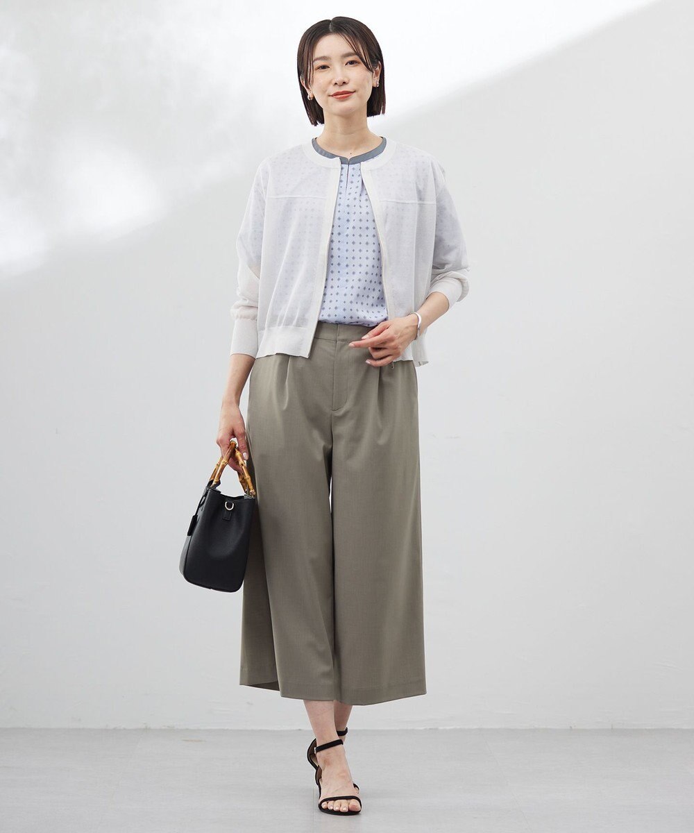 J.PRESS LADIES 【洗える】GORIAN TWILL クロップド パンツ 