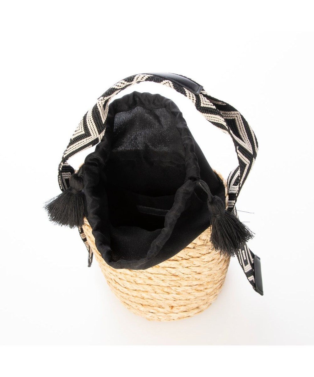 UNBILLION カシュカシュ cachecache / ジャガードテープハンドルラフィアバケツトート 