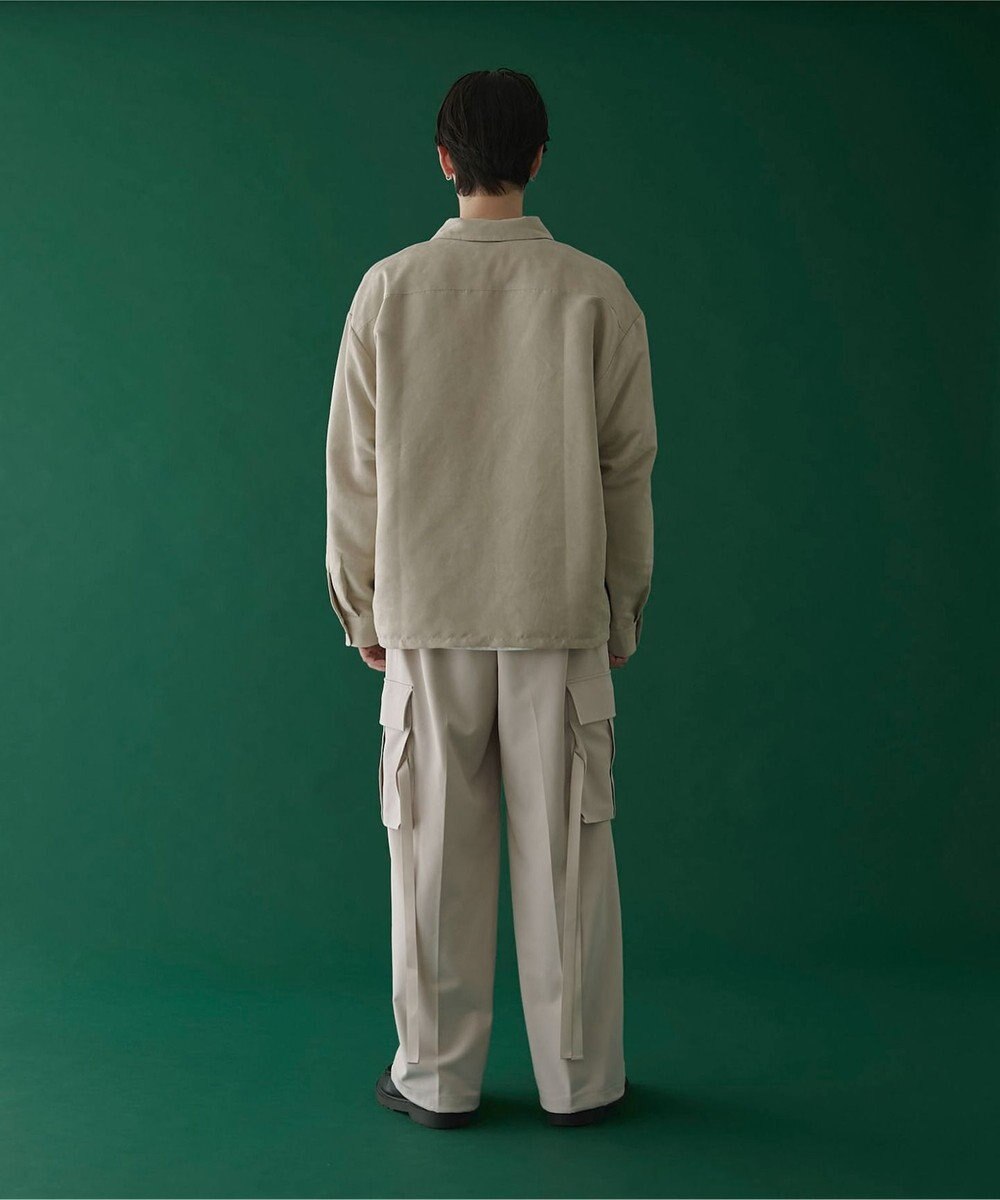 WEGO フェイクスウェードハーフZIPシャツ（LS） 