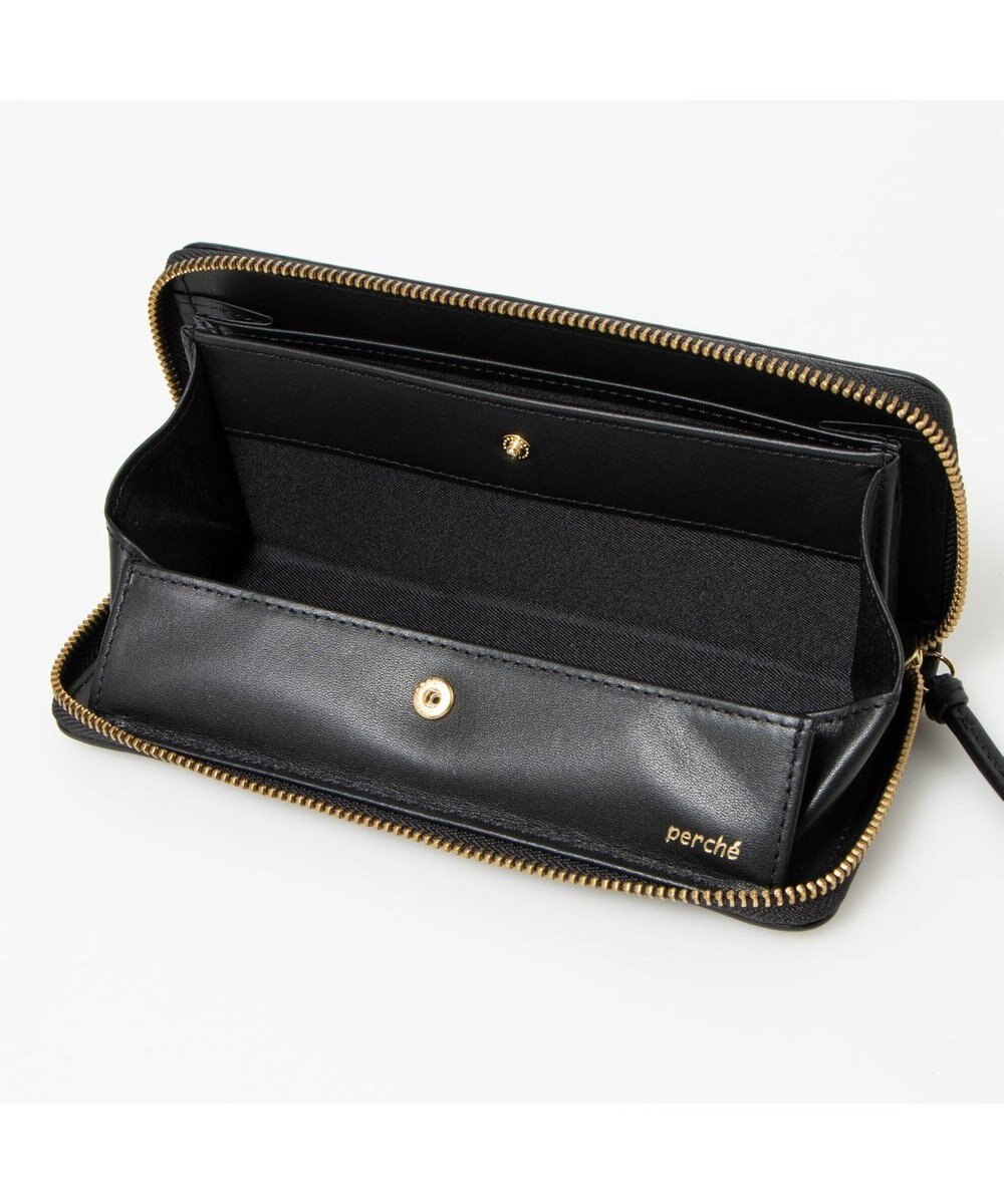 UNBILLION ペルケ perche / レザーメッシュ・ジャバラカード長財布 