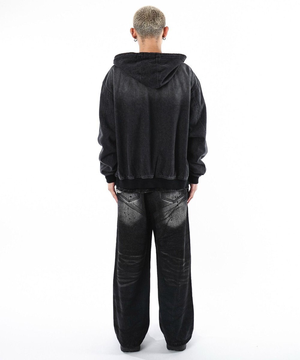 WEGO 【ユニセックス着用ITEM】フードデニムブルゾン 