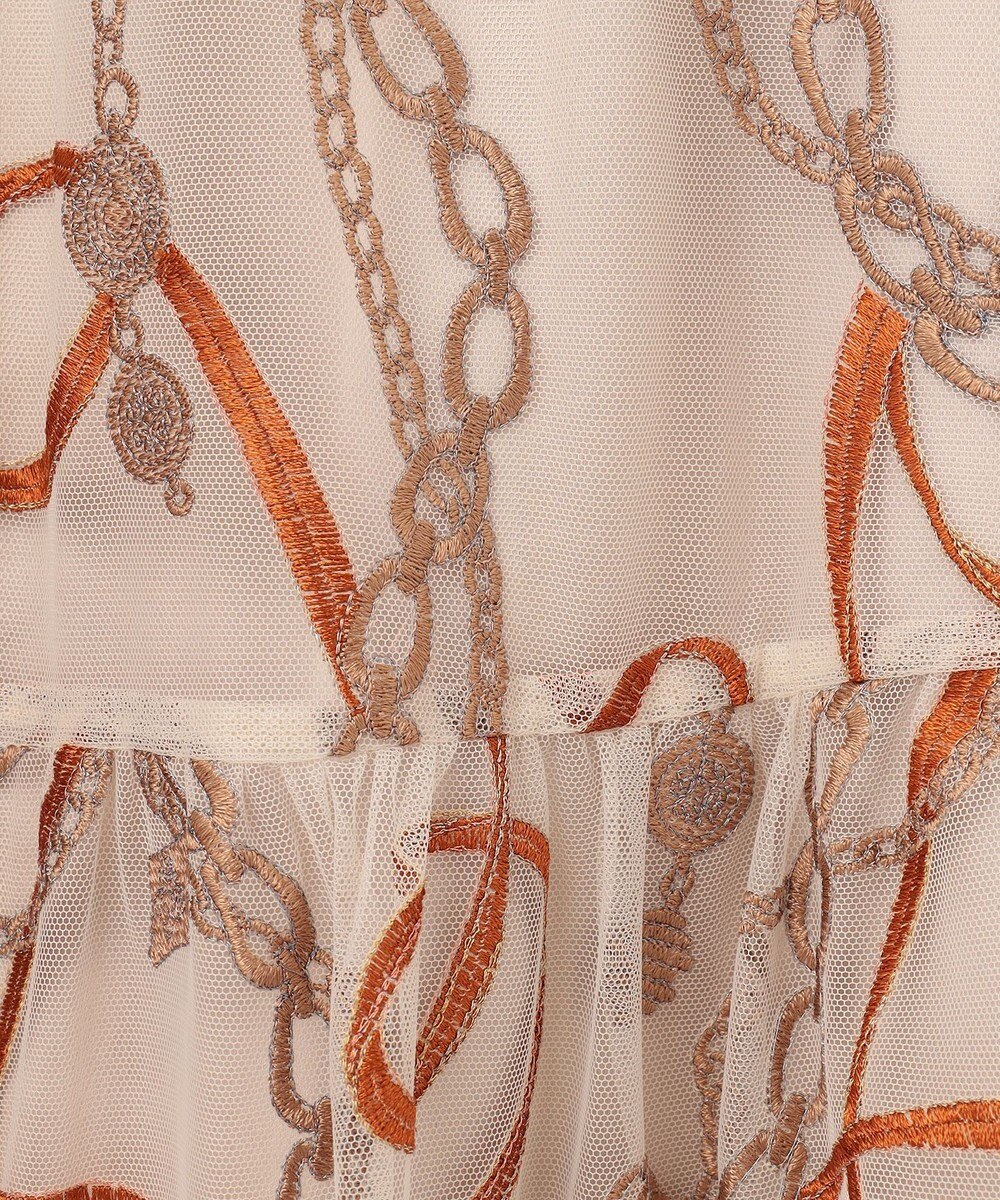 GRACE CONTINENTAL チェーン刺繍ワンピース 