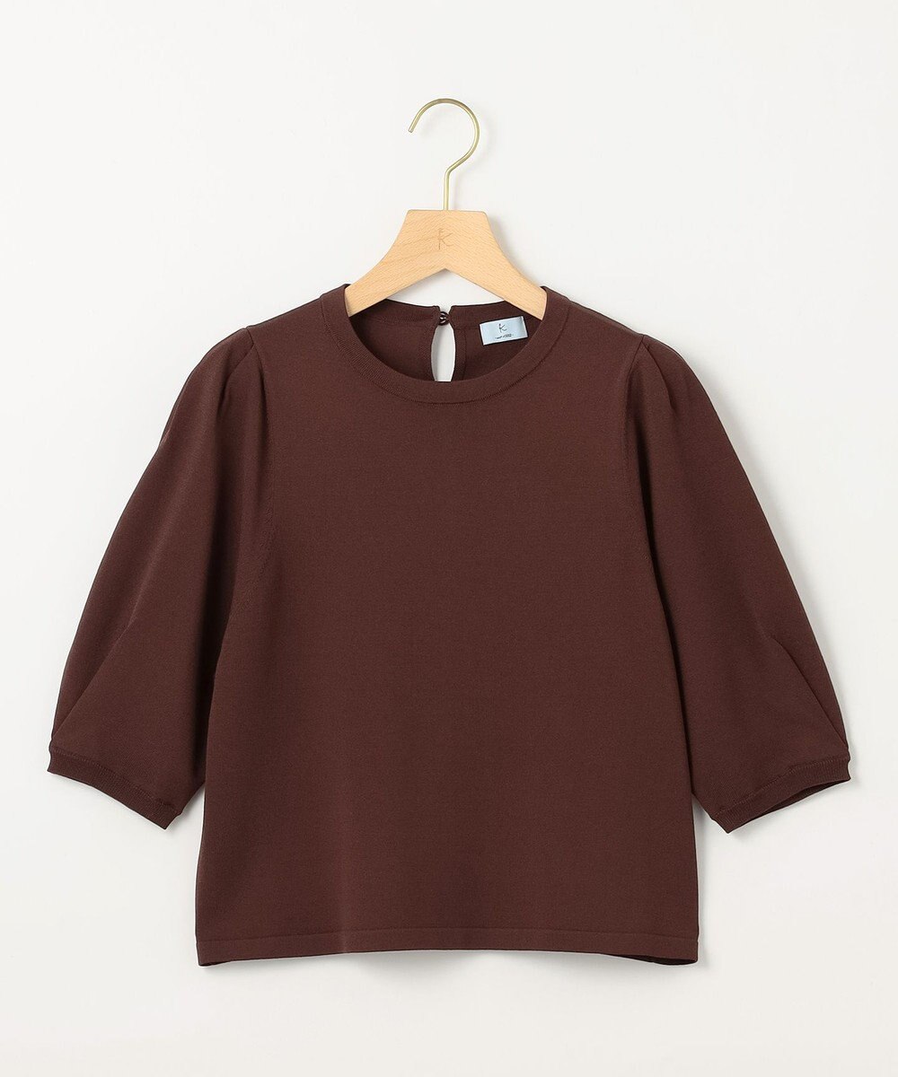 組曲 クルミボタン5分袖ニット 