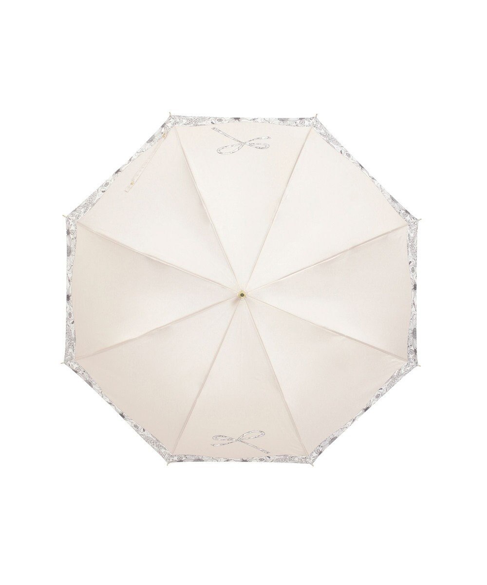 MOONBAT 【耐風傘/ジャンプ傘】ランバン オン ブルー (LANVIN en Bleu) リボン 花柄 長傘 サテンプリント 