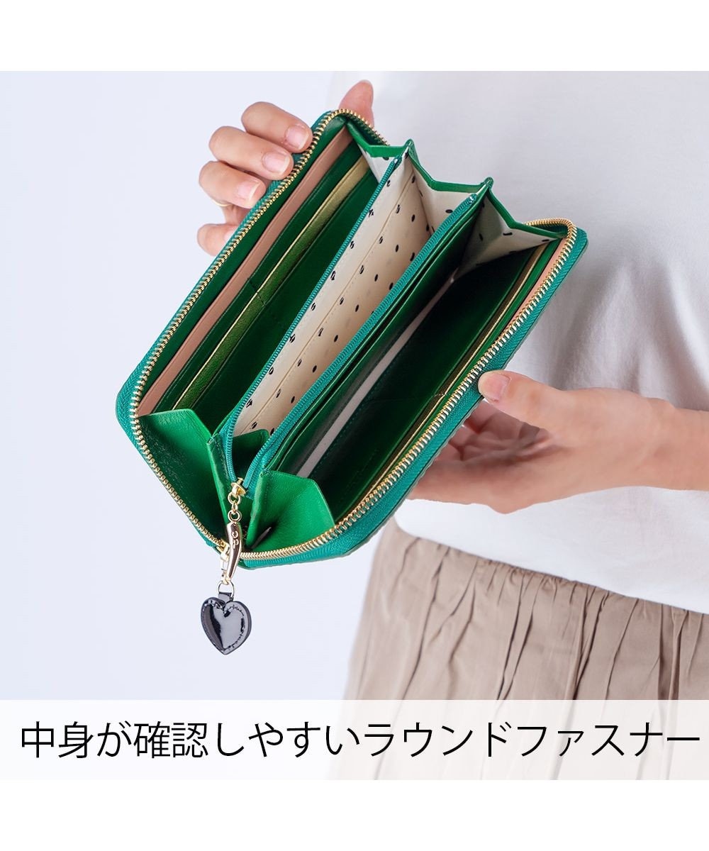 tsumori chisato CARRY つぶつぶドットプリント ラウンドファスナー長財布 