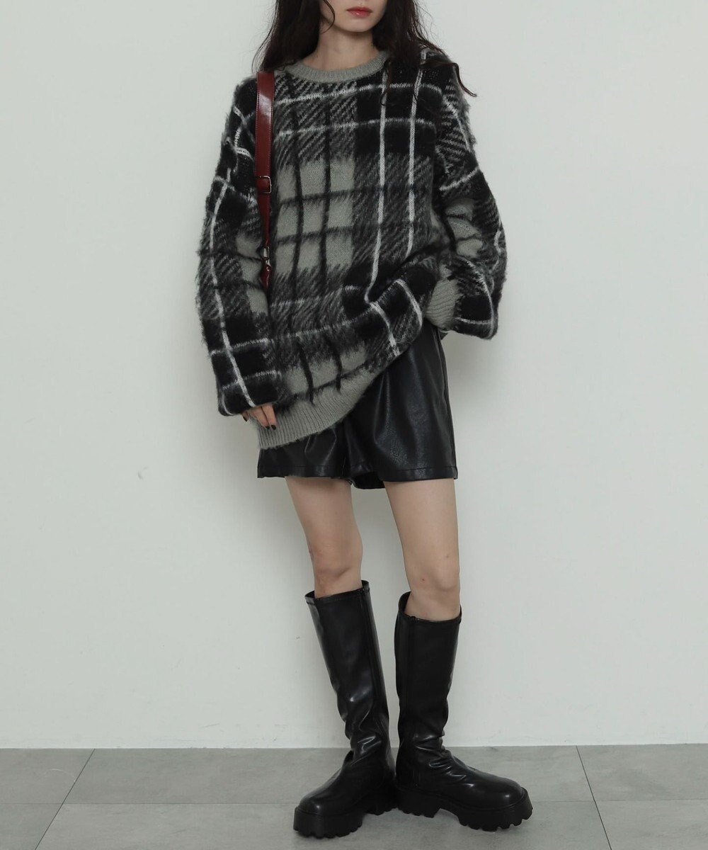 WEGO 【2025年秋冬新作】シャギーパターンニットBIGプルオーバー 