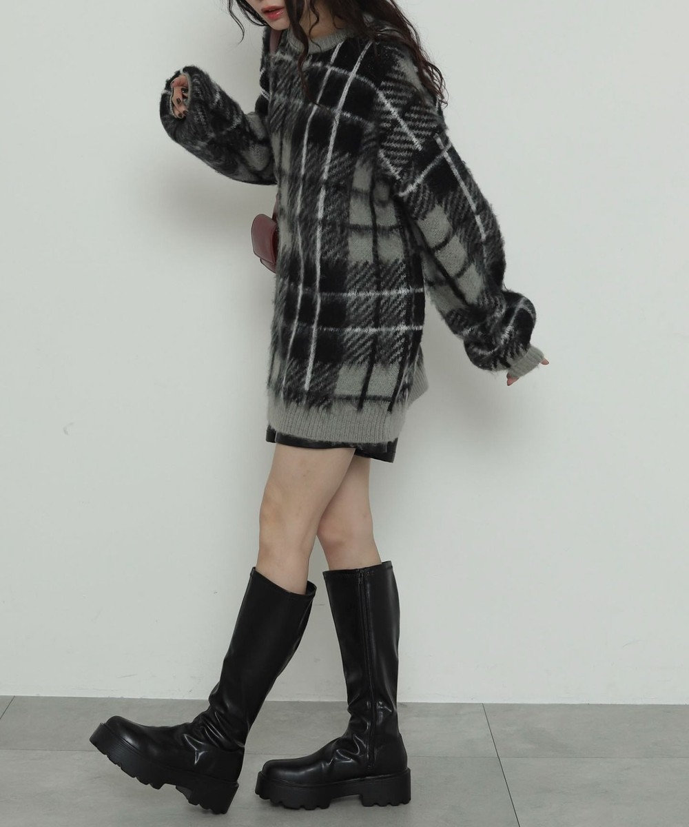 WEGO 【2025年秋冬新作】シャギーパターンニットBIGプルオーバー 