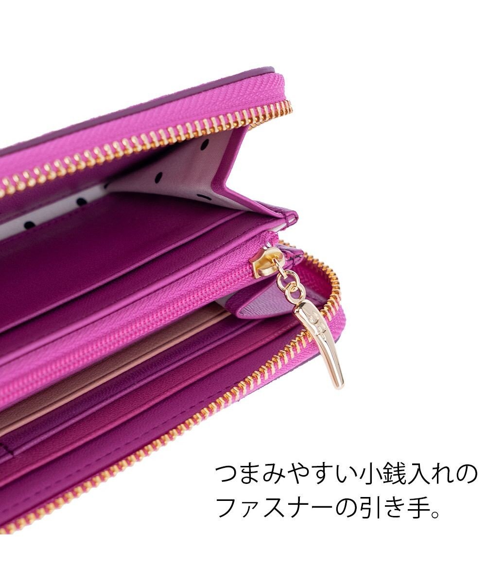 tsumori chisato CARRY つぶつぶドットプリント ラウンドファスナー長財布 