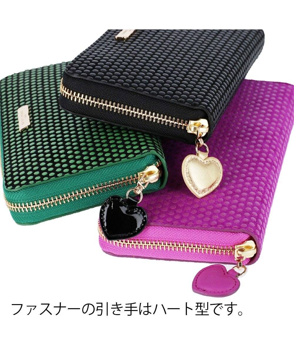 tsumori chisato CARRY つぶつぶドットプリント ラウンドファスナー長財布 