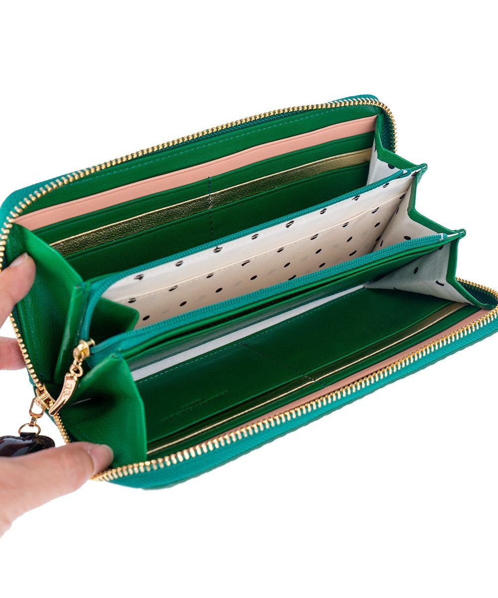 tsumori chisato CARRY つぶつぶドットプリント ラウンドファスナー長財布 