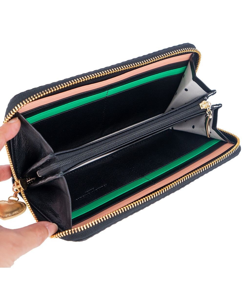 tsumori chisato CARRY つぶつぶドットプリント ラウンドファスナー長財布 