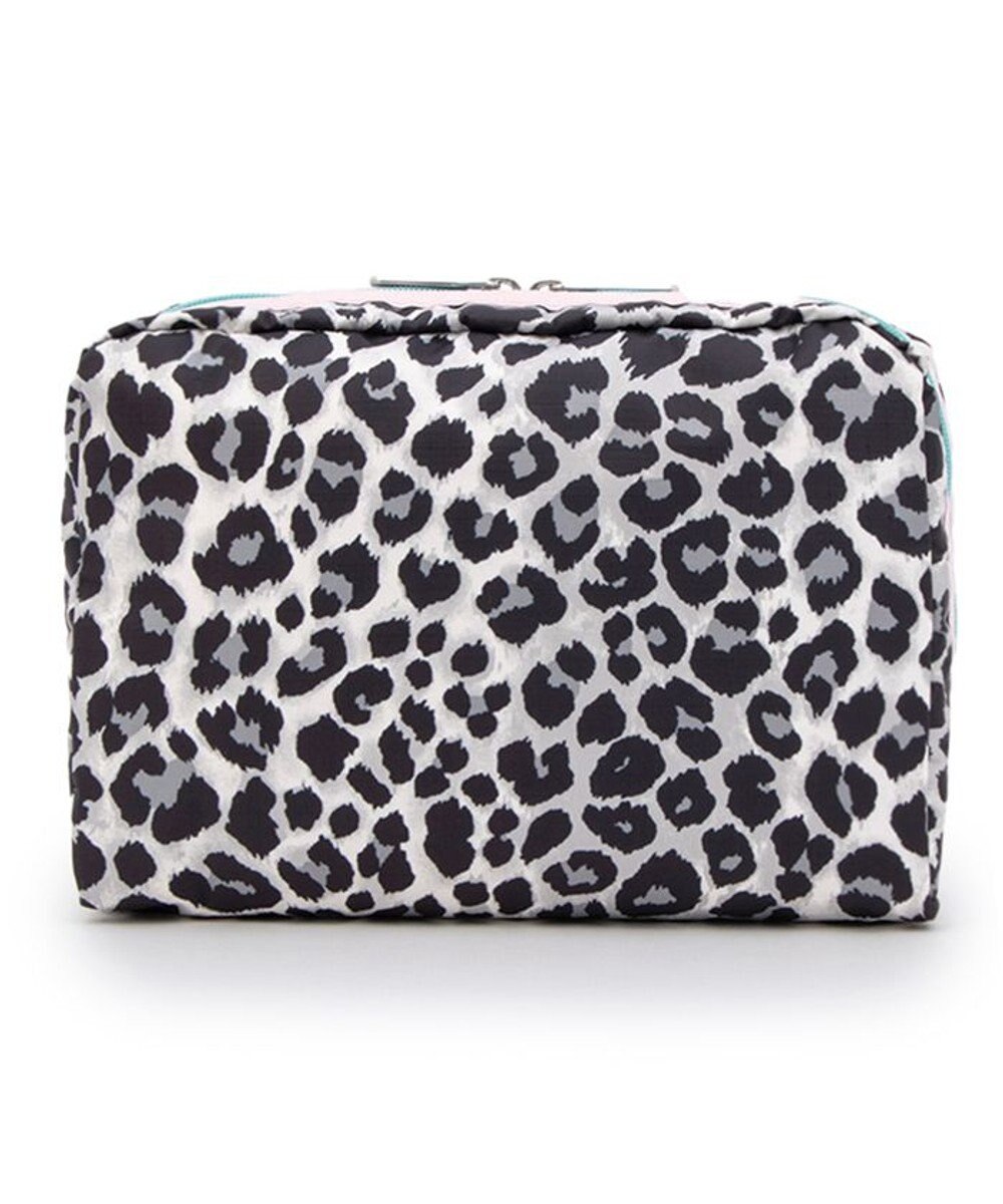 LeSportsac EXTRA LARGE RECTANGULAR COSMETIC/ニュートラルレオパード/ライラック 