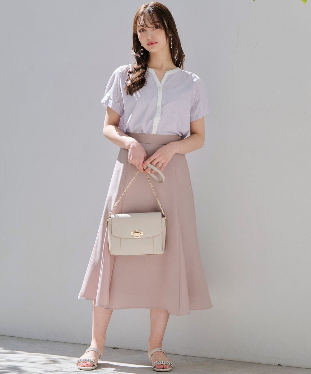 ANY SIS 【速乾・接触冷感】スムージーポリエステル フレアスカート 