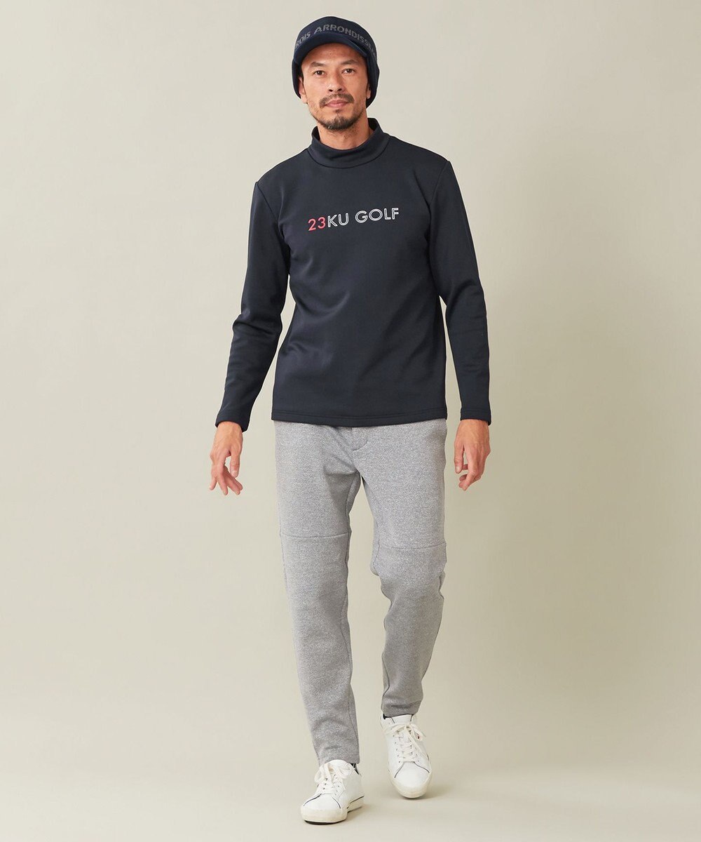 23区GOLF 【MEN】ストレッチ裏フリース モックネック 