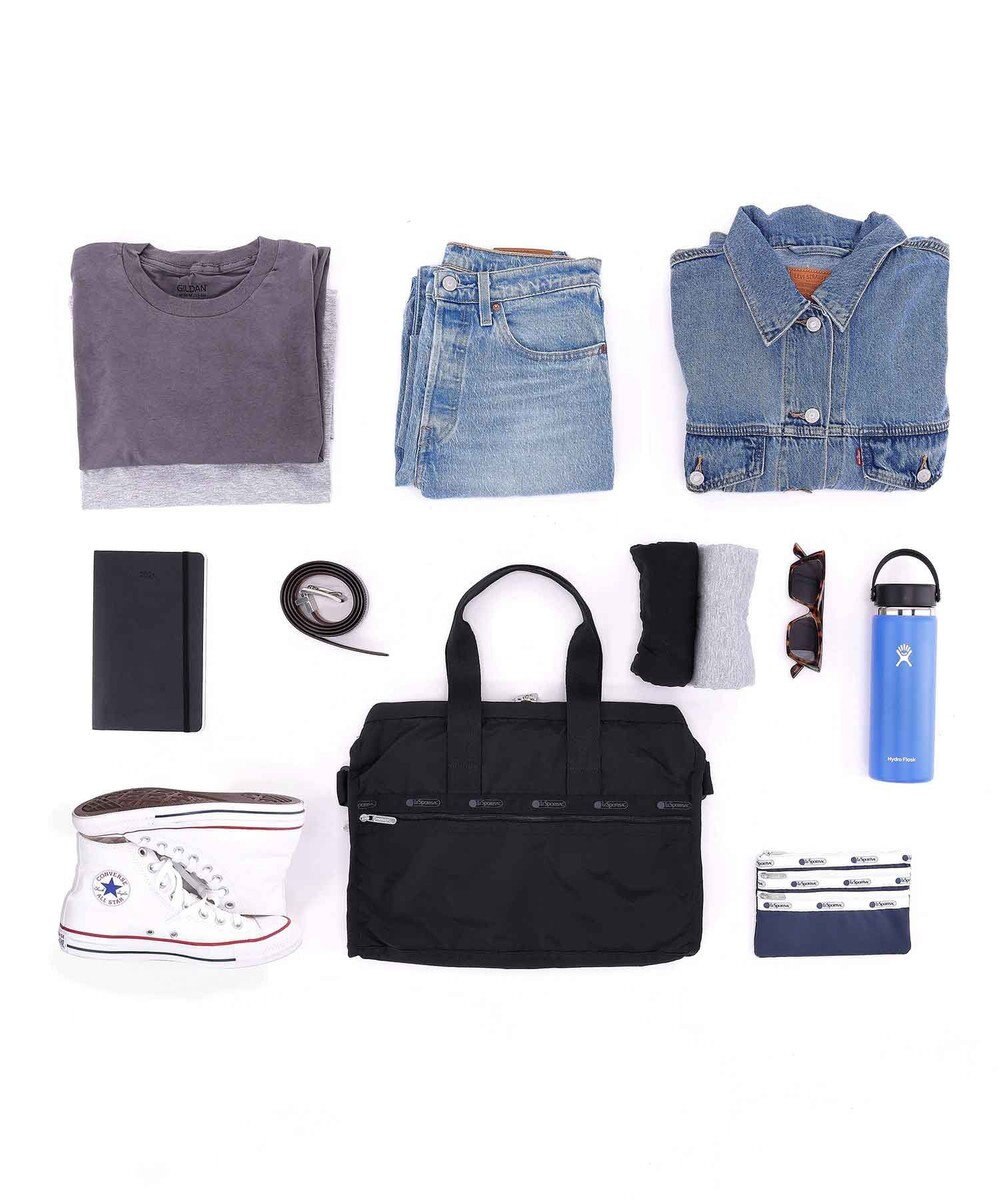 LeSportsac DELUXE MED WEEKENDER/ディープシーブルー 