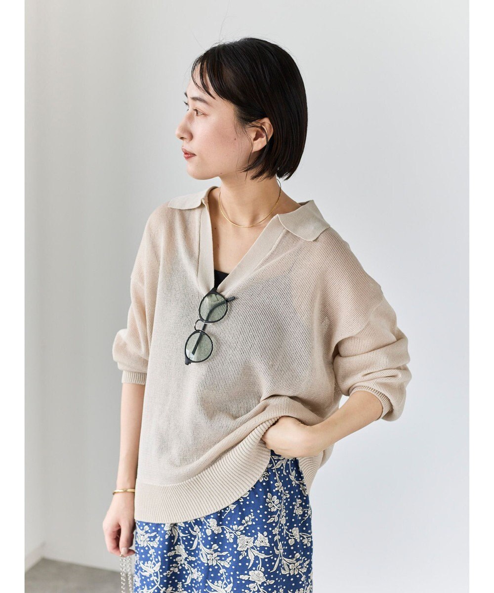 Te chichi メッシュスキッパーポロニット 