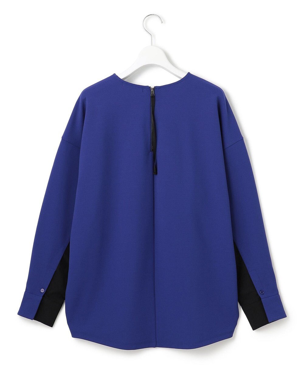 ICB L 【洗える】ジョーゼットジャージー 異素材コンビプルオーバー 