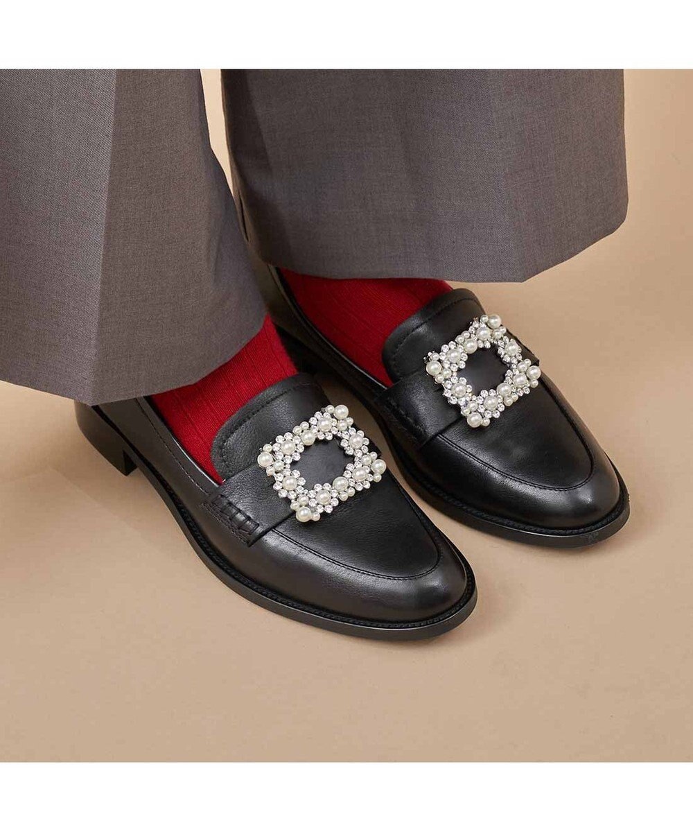 MODE ET JACOMO <carino>ビジューバックルローファー 