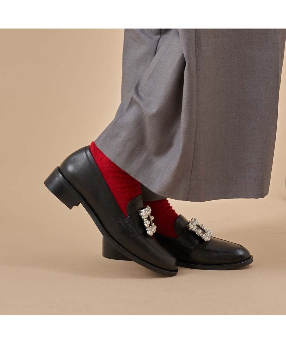 MODE ET JACOMO <carino>ビジューバックルローファー 