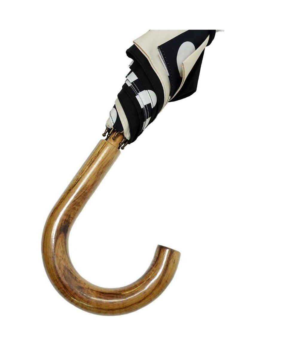 +RING 【UVカット95%以上】【UPF50＋】プラスリング レディース向け 晴雨兼用（長ショート） BLK/WHT T1331 