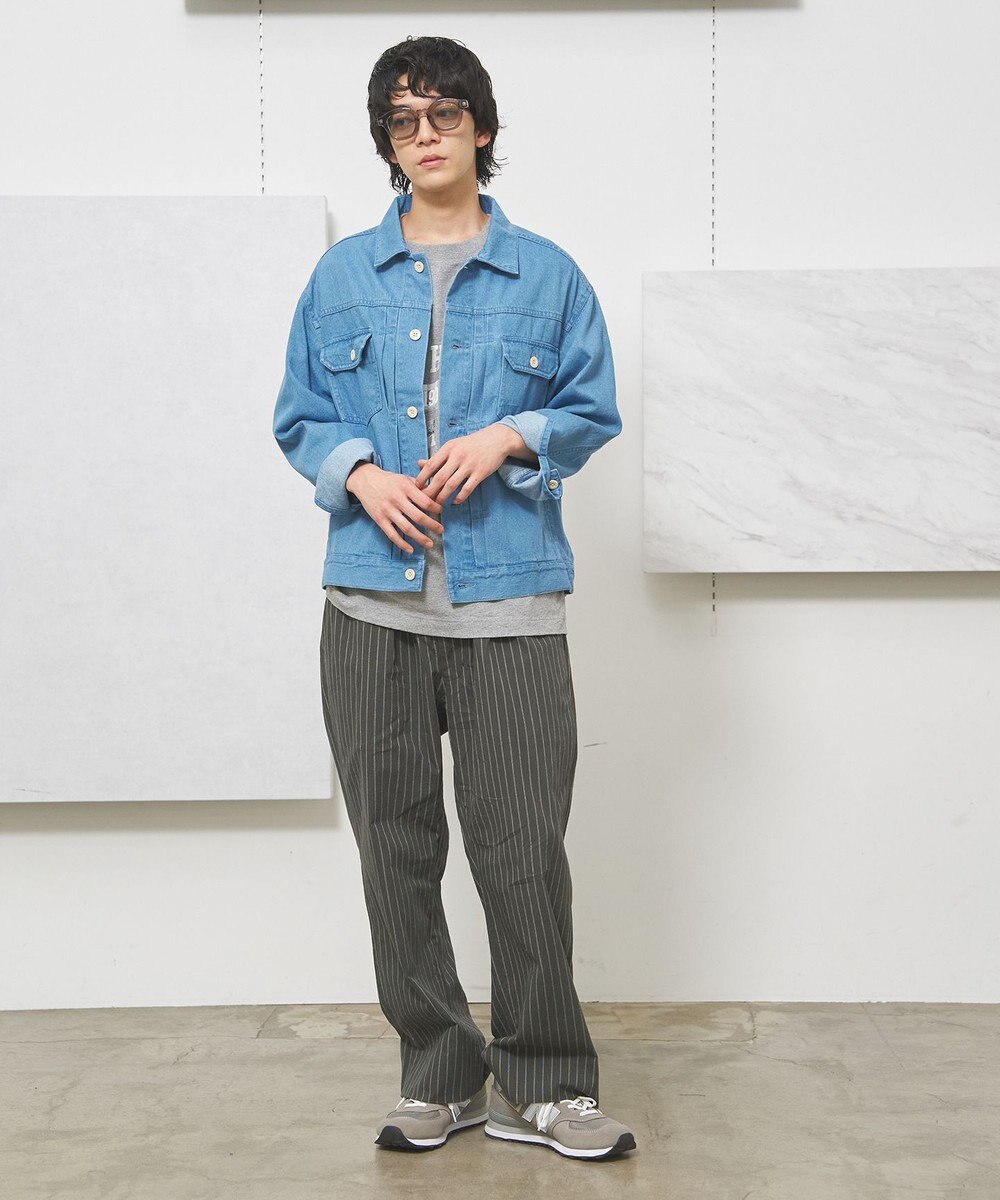 J.PRESS YORK STREET 【UNISEX】コットンリネンイージーストライプ パンツ 