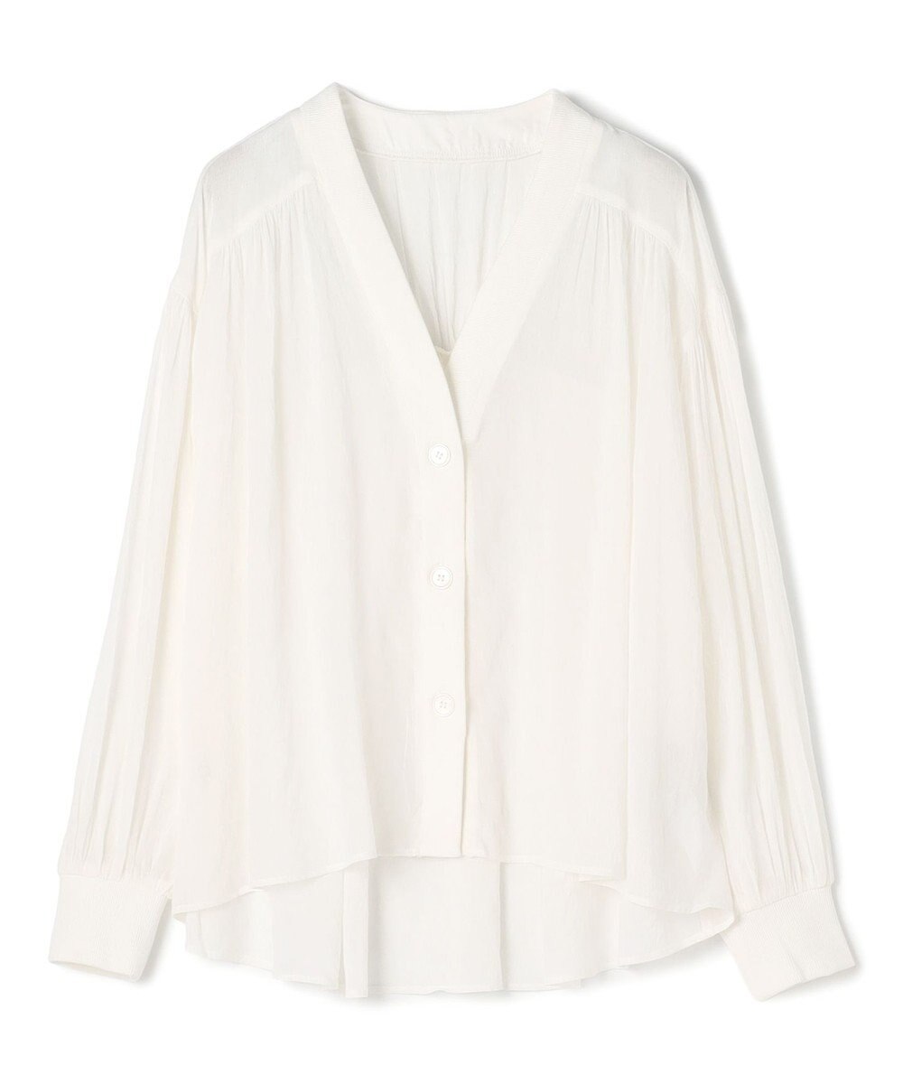 UNFILO シアーシャツ カーディガン 