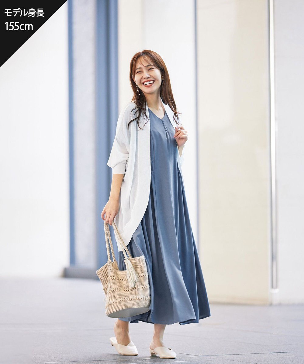 Tiaclasse L 【洗える】サイドギャザーワンピース 