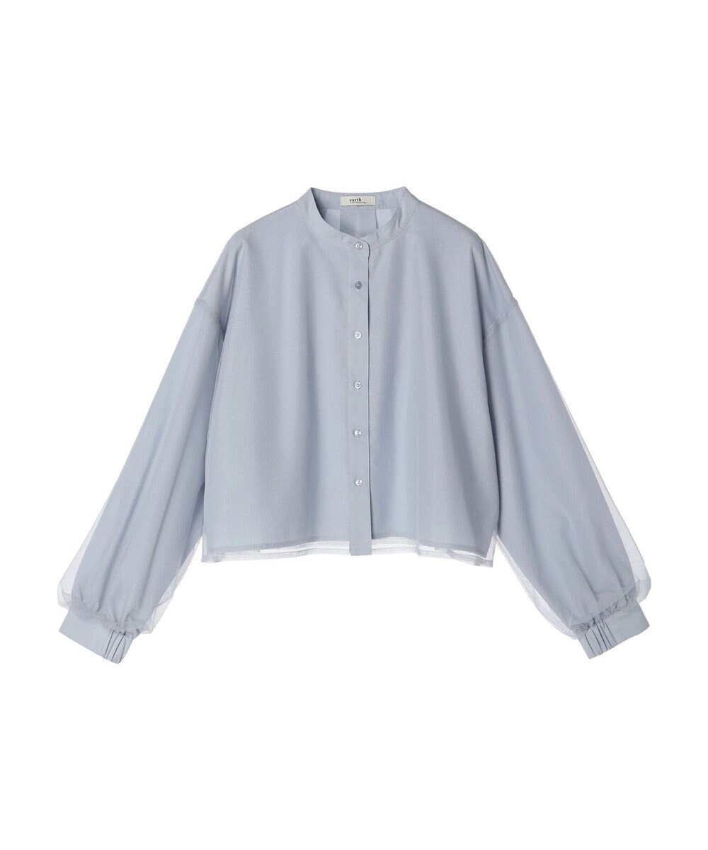 earth music&ecology チュールレイヤードシャツ 