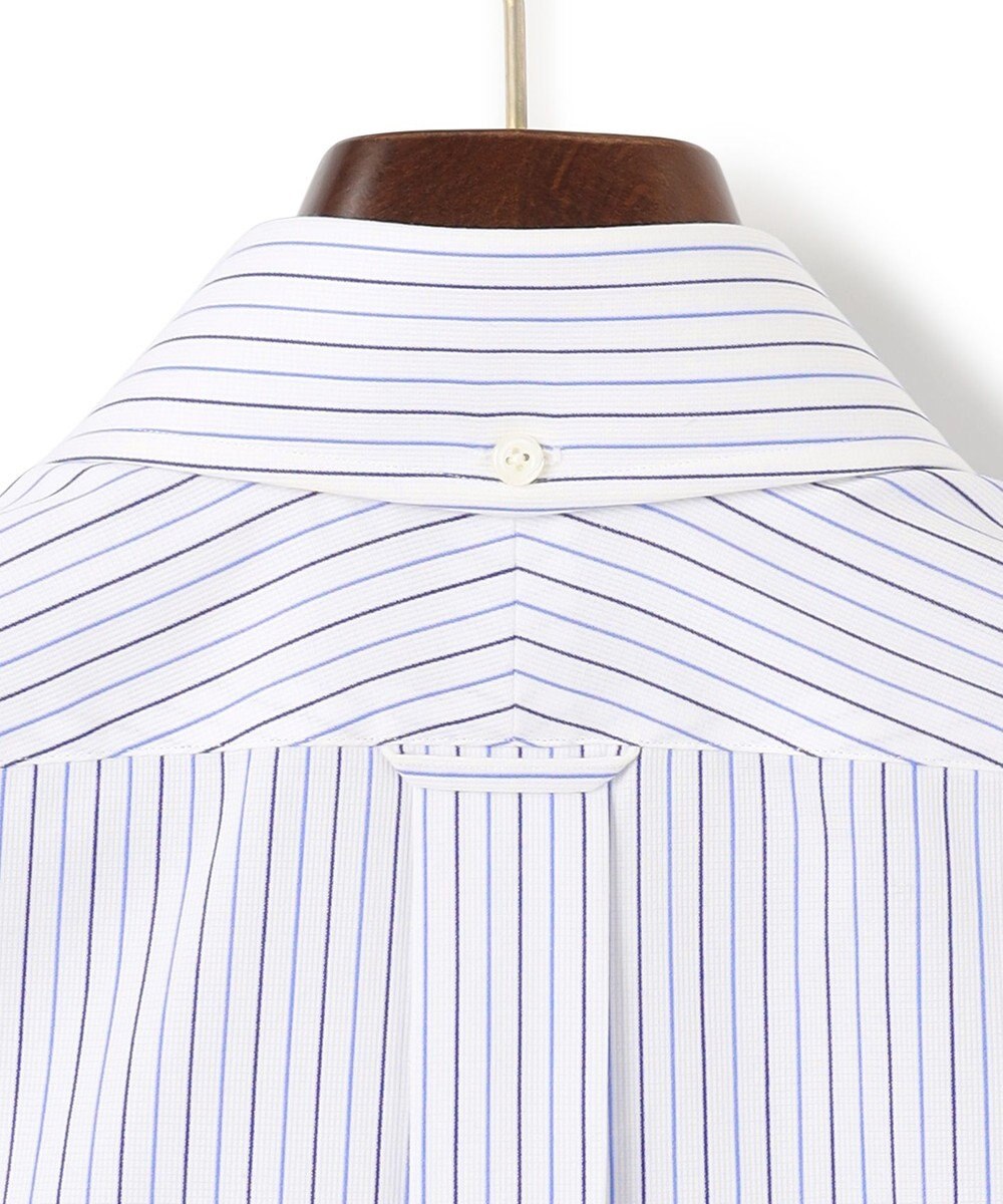 J.PRESS MEN 【PREMIUM PLEATS / 形態安定】スーピマコットンパナマストライプ ドレスシャツ / B.D. 