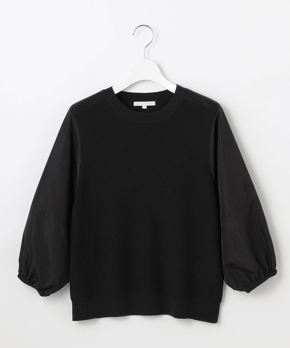 自由区 L 【カタログ掲載・洗える】ハイツイストコットンアセテート異素材コンビ トップス 