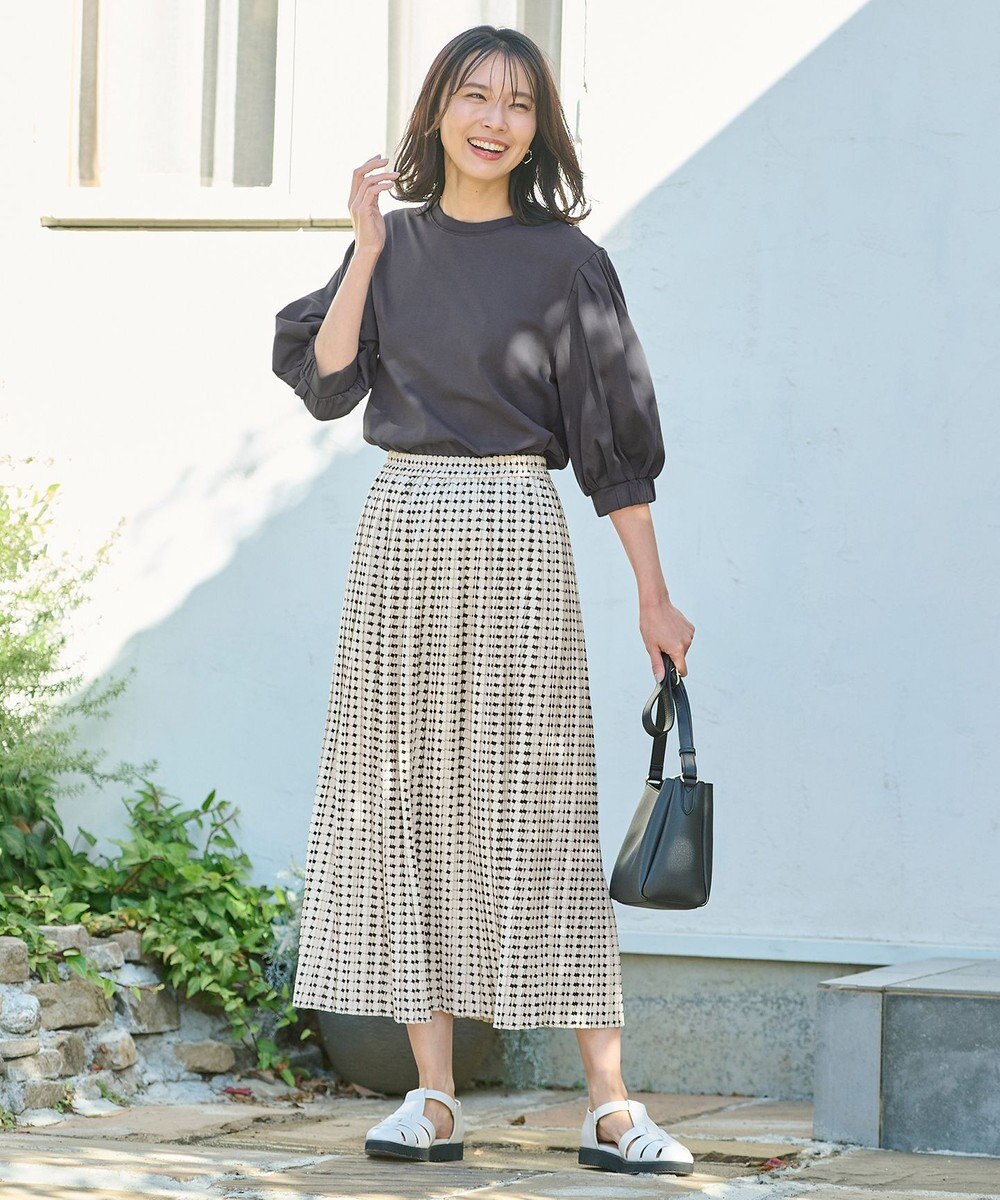 ANY スクエアプリントスカート 