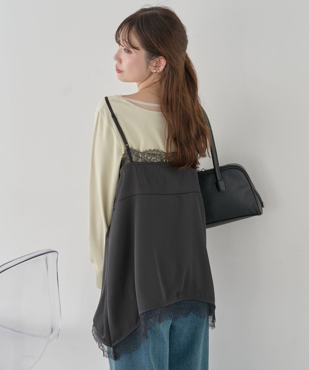 earth music&ecology 【予約】ランジェリーライクレースキャミ 