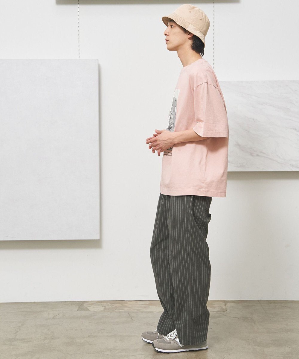 J.PRESS YORK STREET 【UNISEX】コットンリネンイージーストライプ パンツ 