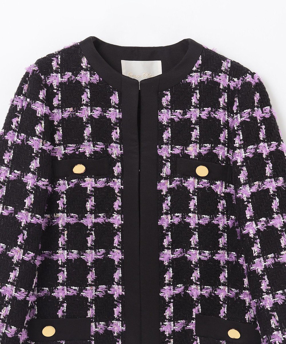 GRACE CONTINENTAL フェザーチェックツイードコート 