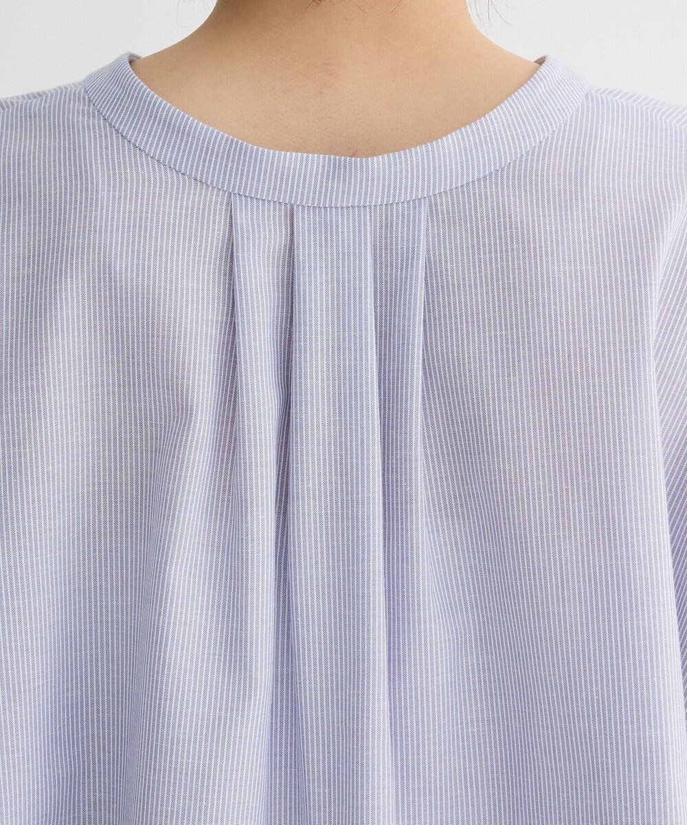 Green Parks 綿麻混フレンチスリーブスキッパーシャツ 