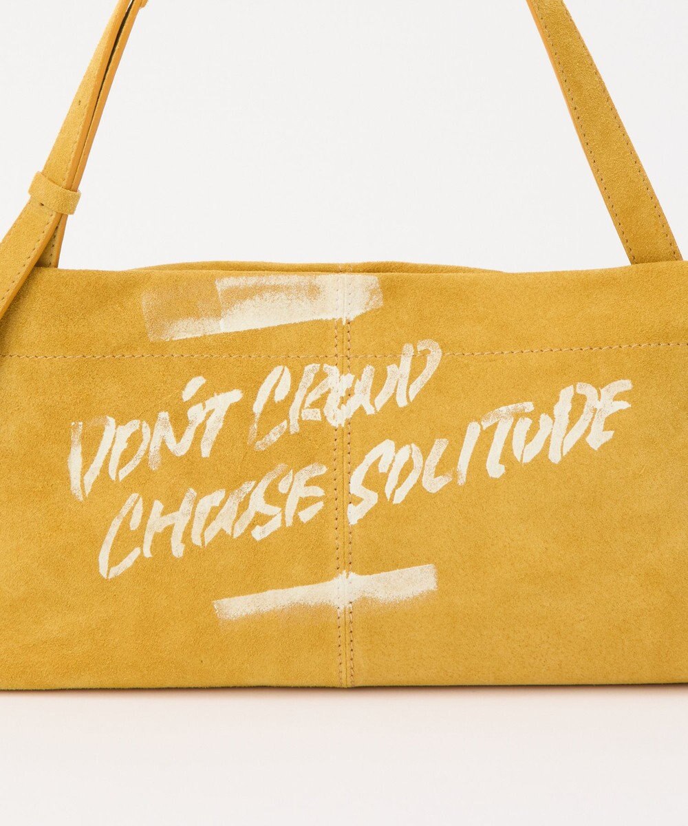 russet ステンシルデザインスエード横長ショルダーバッグ(CE-1640) 