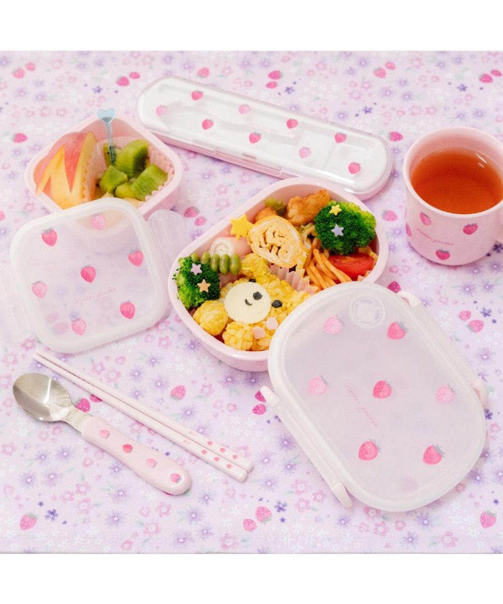 Mother garden ネット店 マザーガーデン 野いちご ランチ2点セット 《レトロストロベリー柄》 