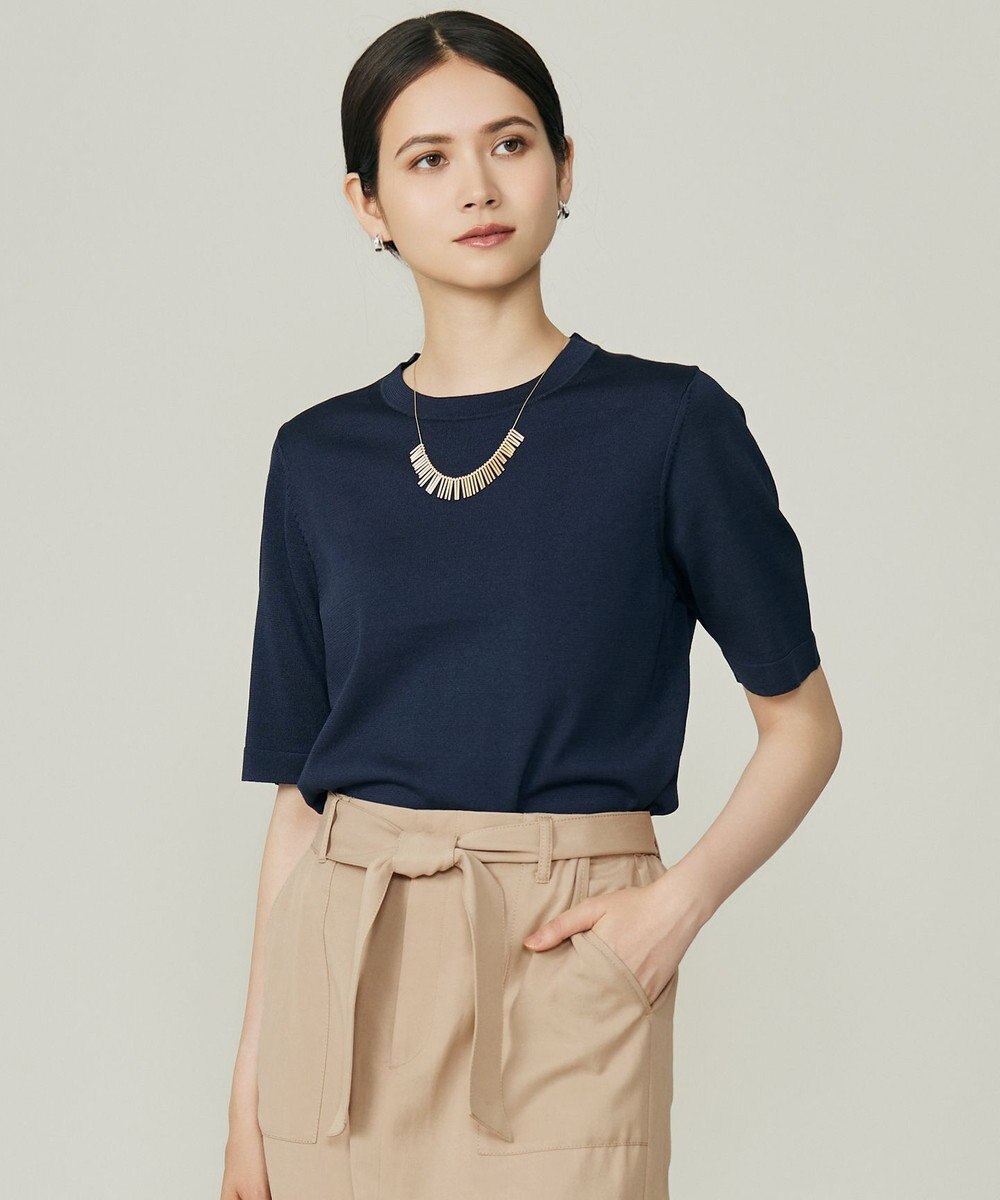 自由区 【アンサンブル対応】アセテートコットンプルオーバー ニット 