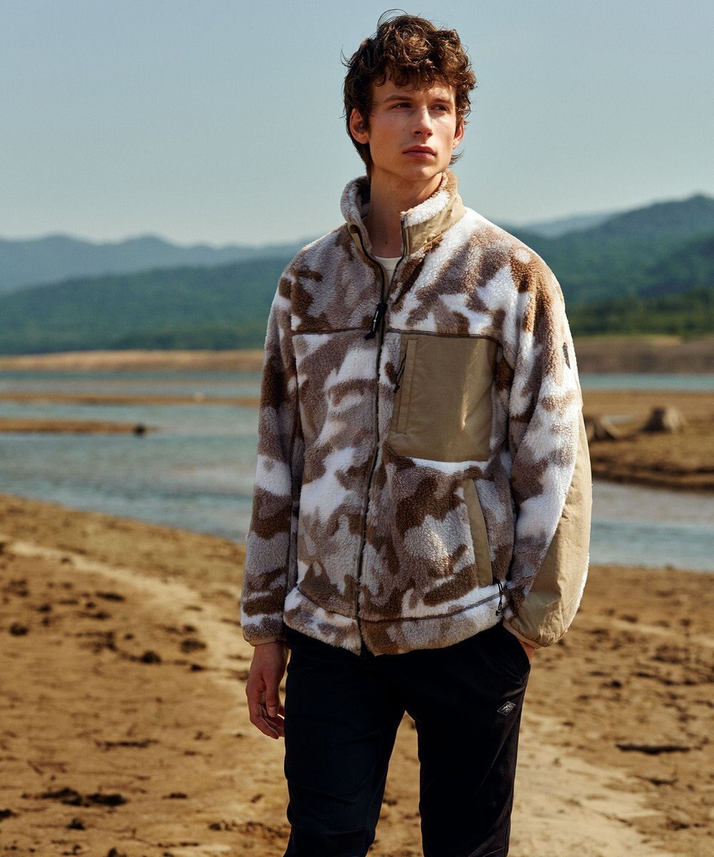 JOSEPH ABBOUD MOUNTAIN 【軽量】カモフラージュフリース ブルゾン 