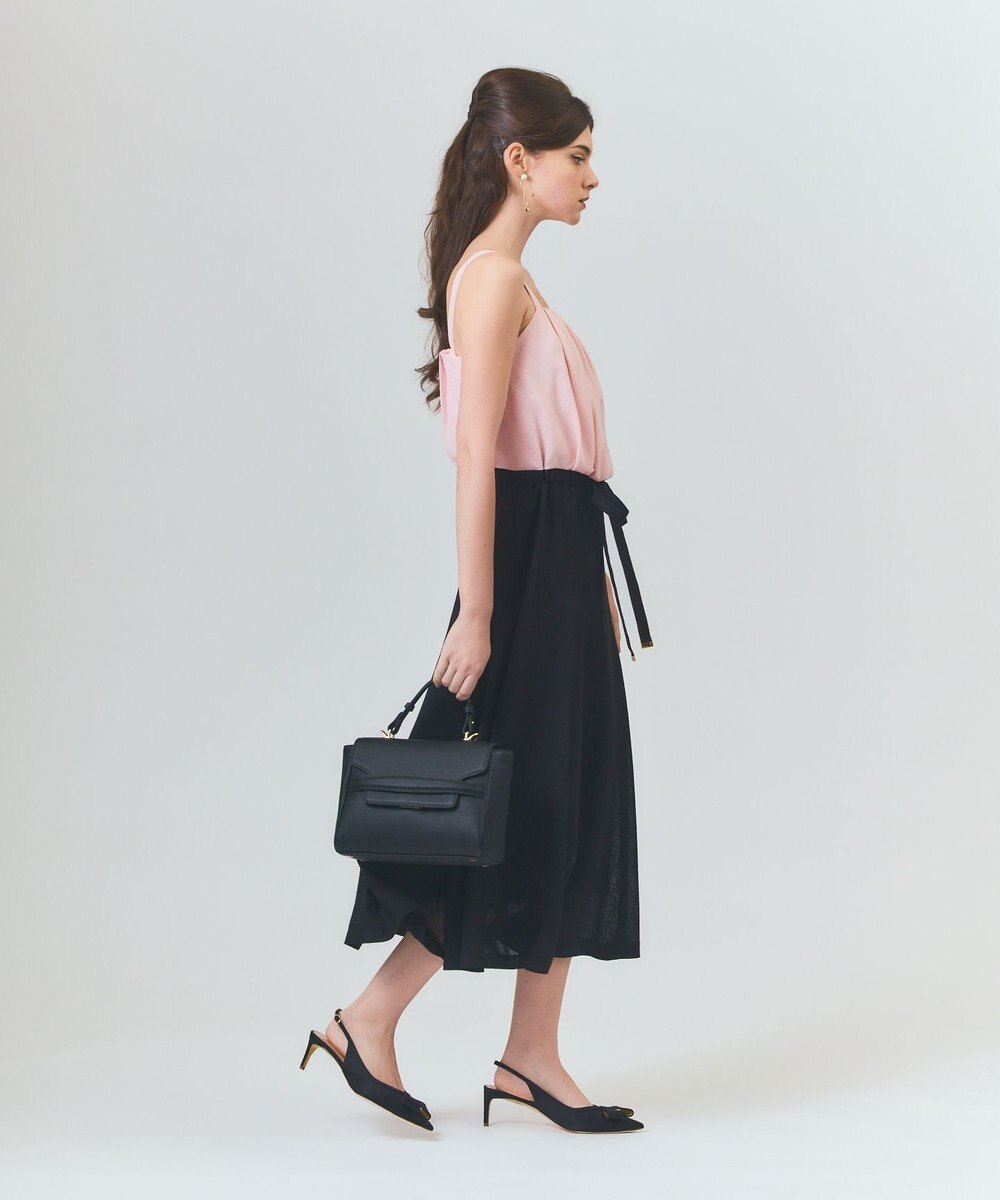 GRACE CONTINENTAL リネンライクバイカラーワンピース 