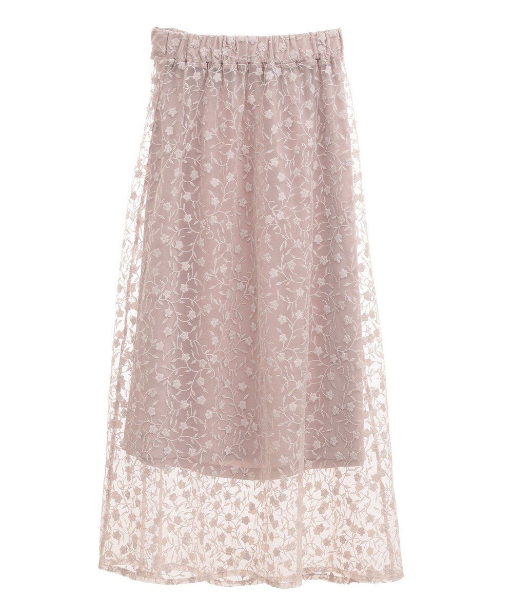 earth music&ecology シアーレースレイヤードスカート 