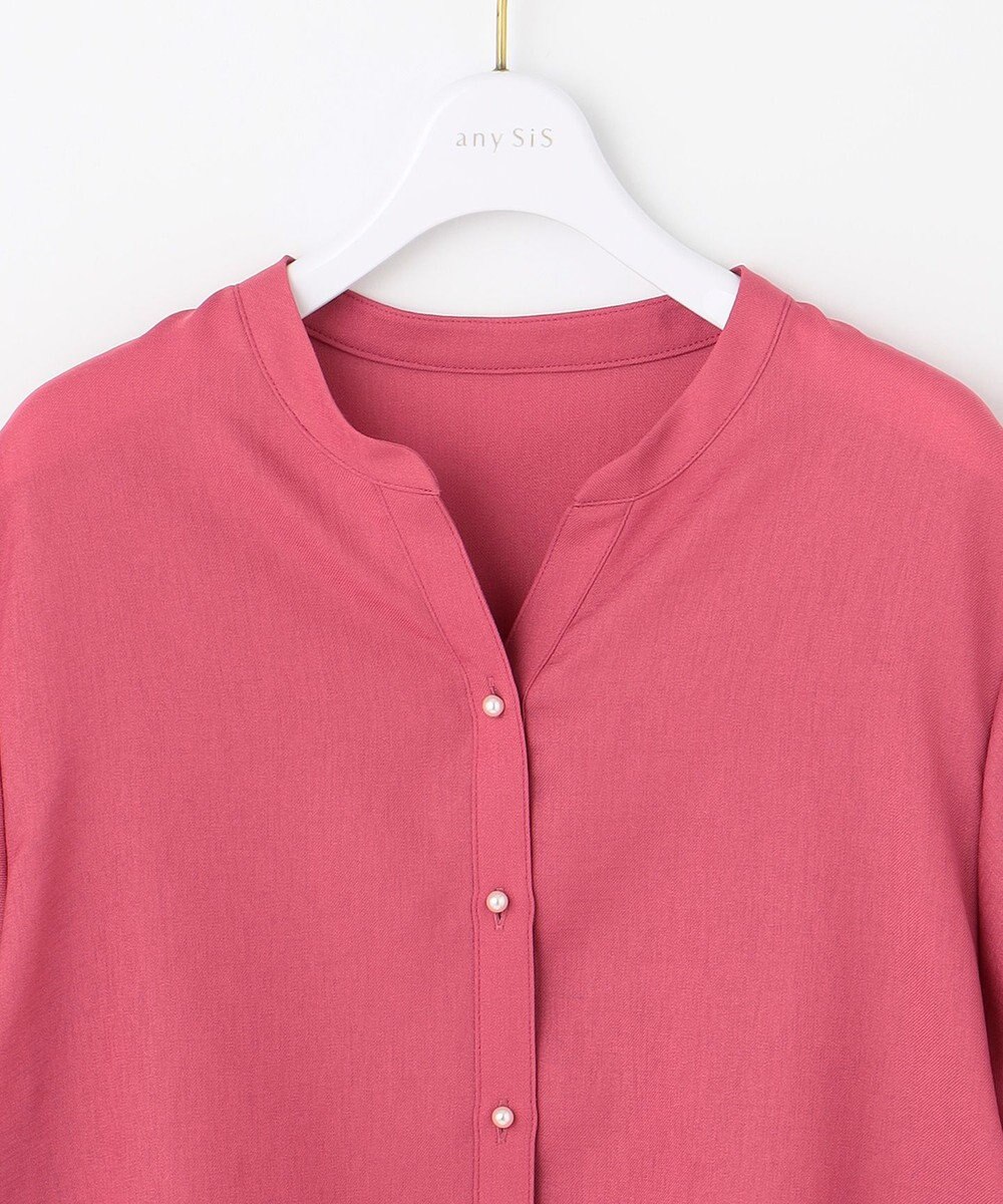 ANY SIS 【接触冷感・UVカット・速乾】スムージーポリエステル 2WAY ブラウス 
