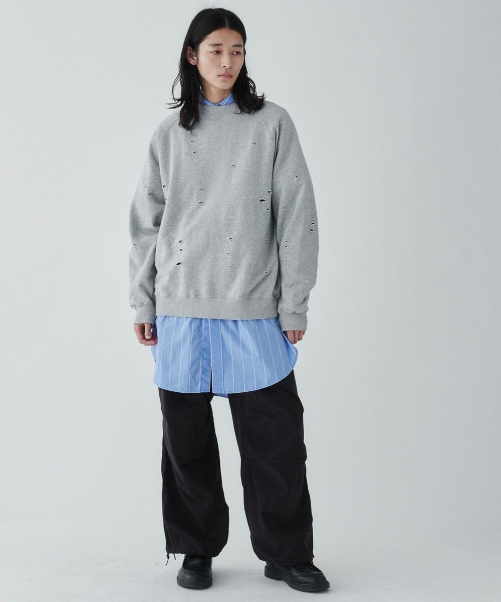 WEGO ダメージプルオーバースウェット 