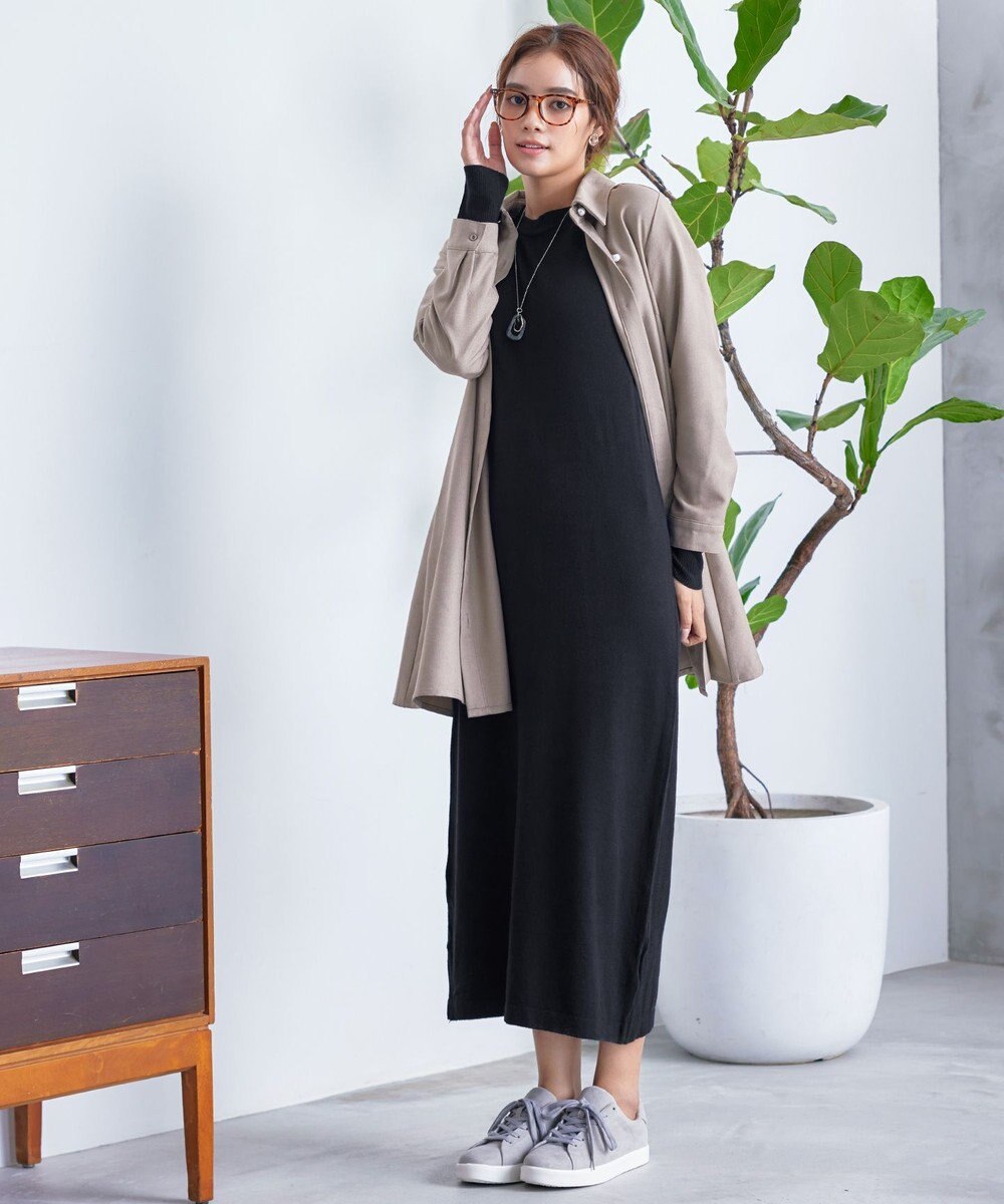 Tiaclasse 【2点セット】Wフェイスニットベスト＆ニットワンピース 