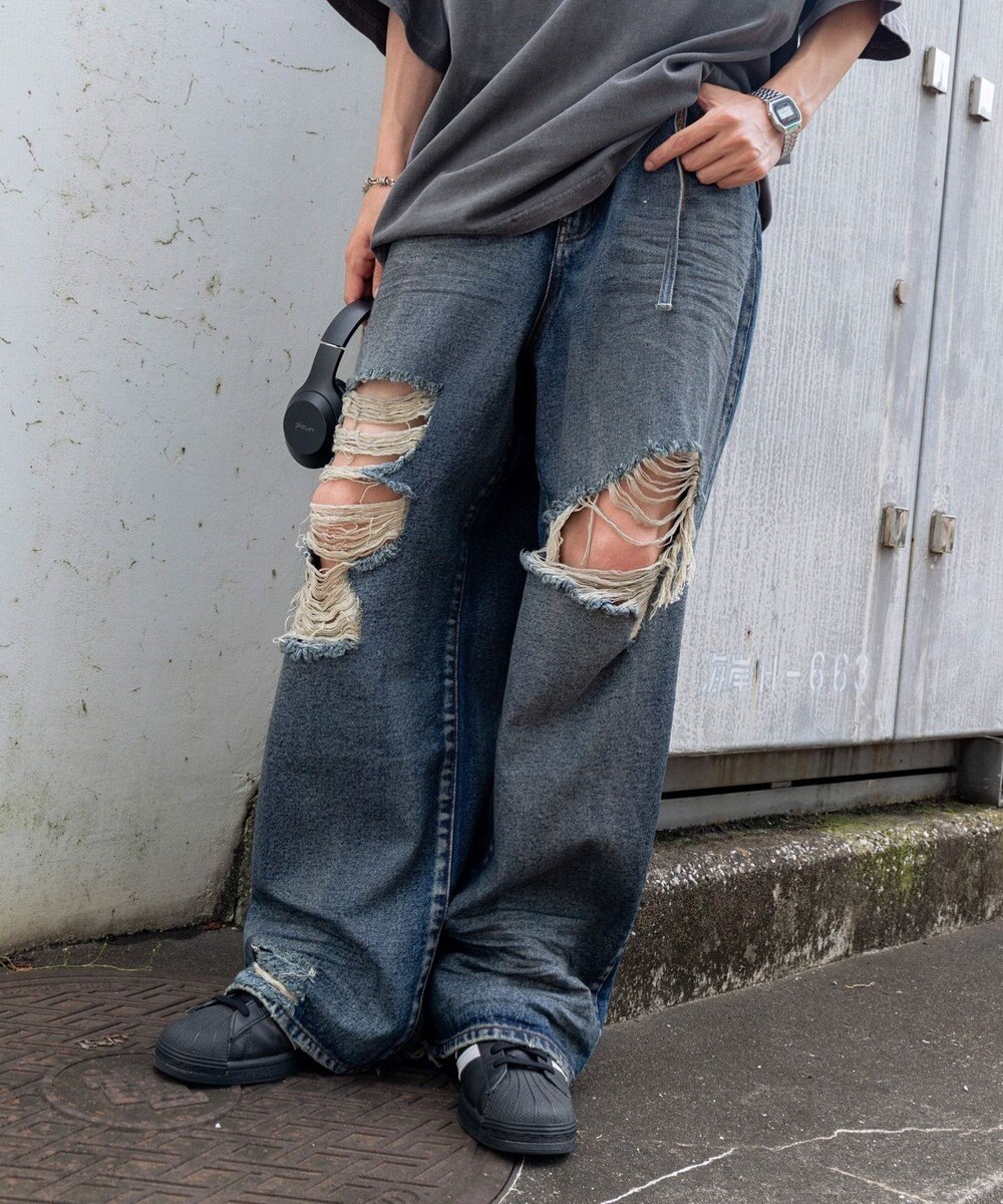 WEGO スーパーバギーデストロイデニム 