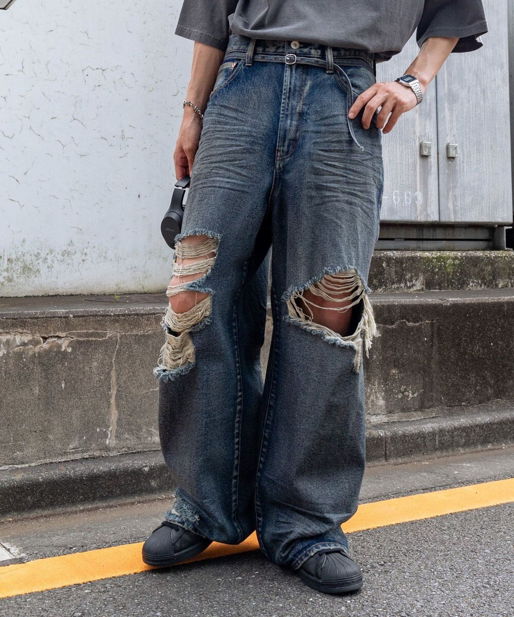 WEGO スーパーバギーデストロイデニム 