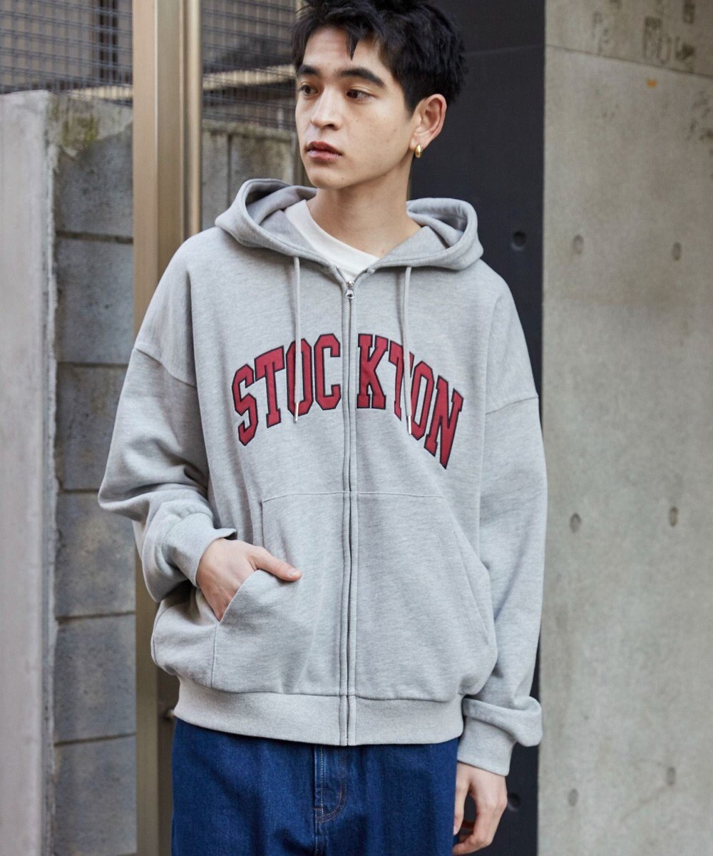 WEGO 【ユニセックス着用ITEM】ワッペンロゴZIPパーカー 