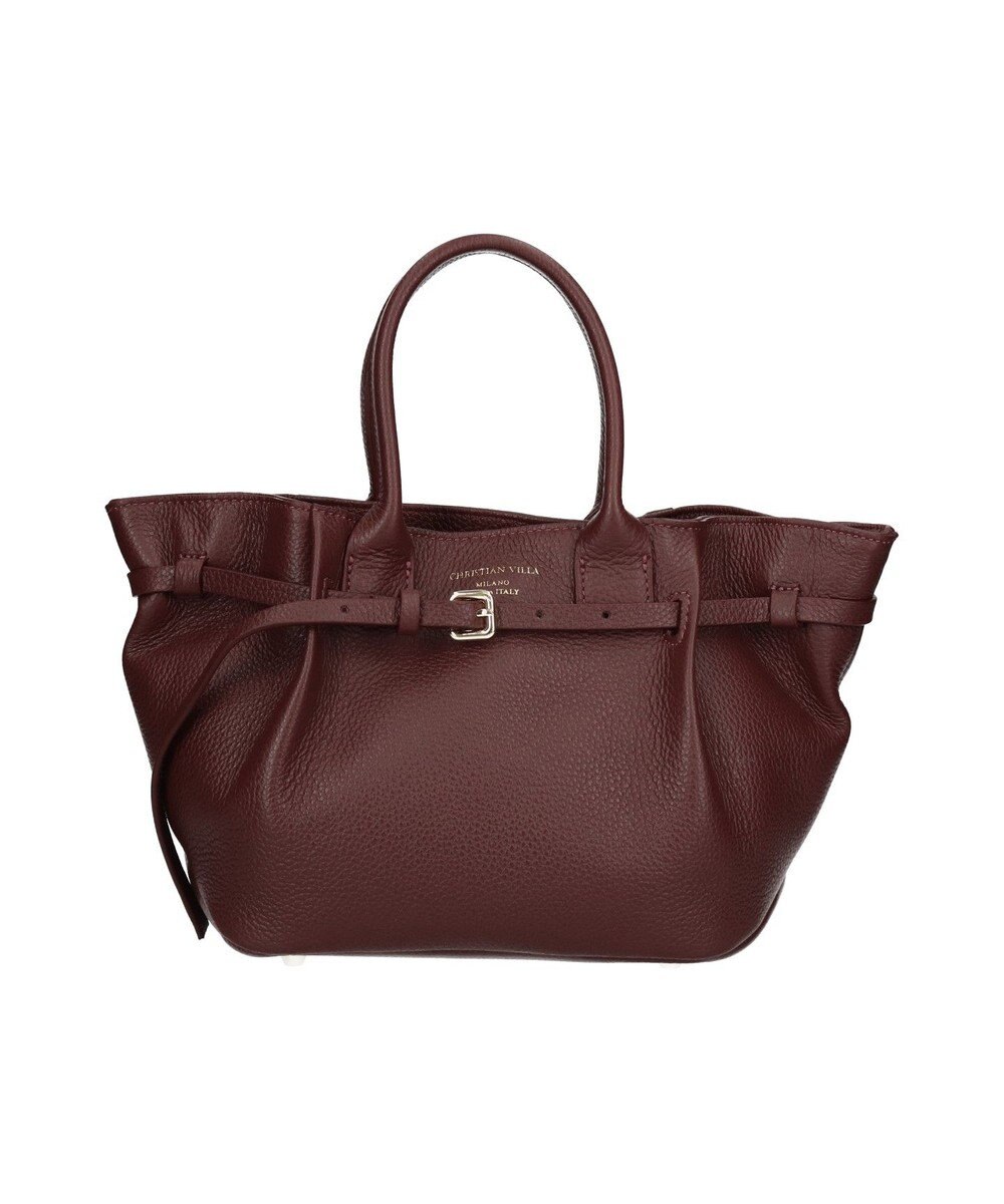 INTER-CHAUSSURES 【CHRISTIAN VILLA】レザーミディアムハンドバッグ 
